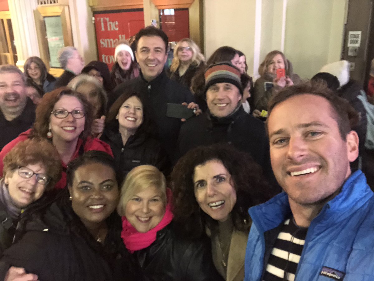 Stage door with Armie Hammer #TheMinutes at the Cort Theater!! Thanx for the Selfie!!