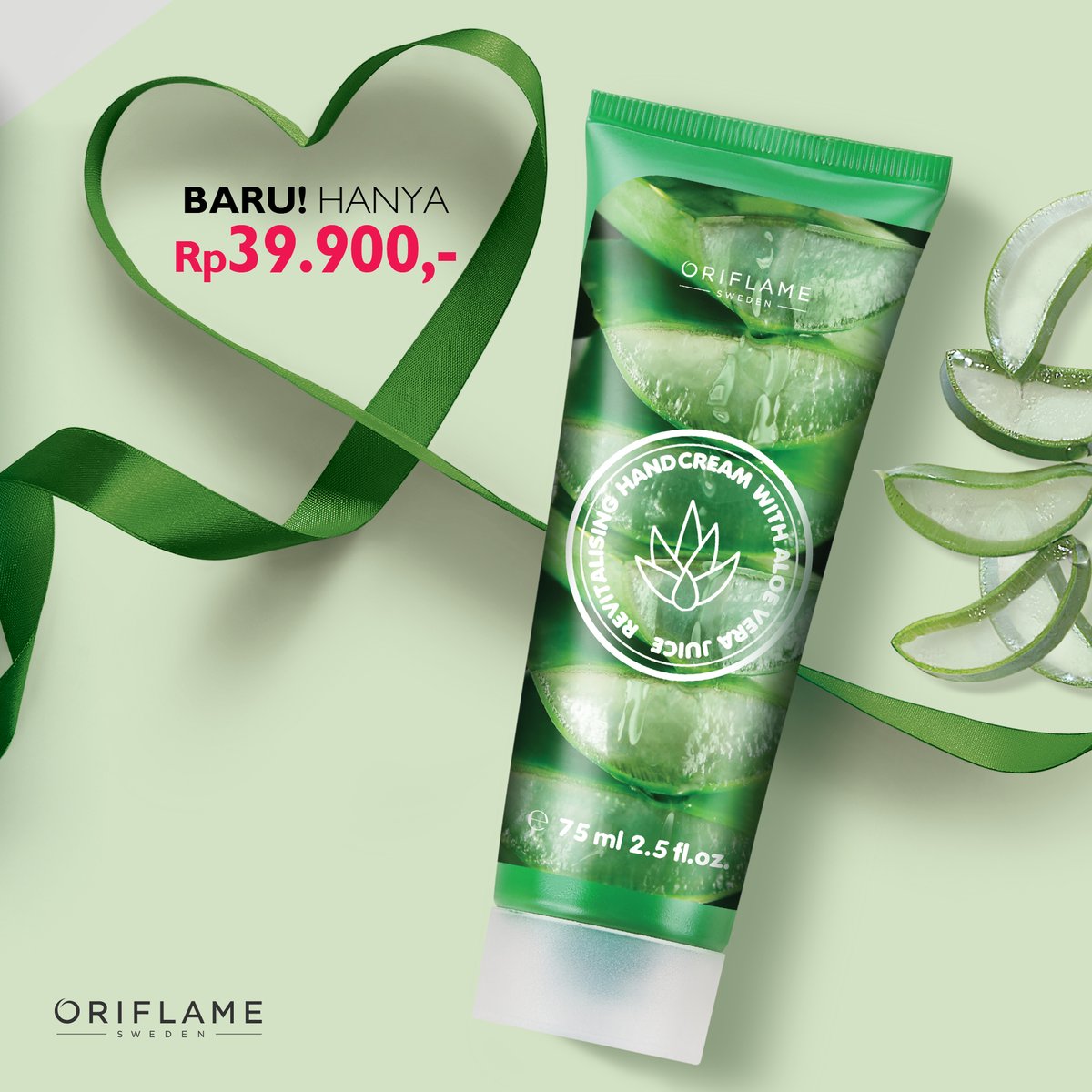 oriflame revitalising hand cream with aloe vera juice