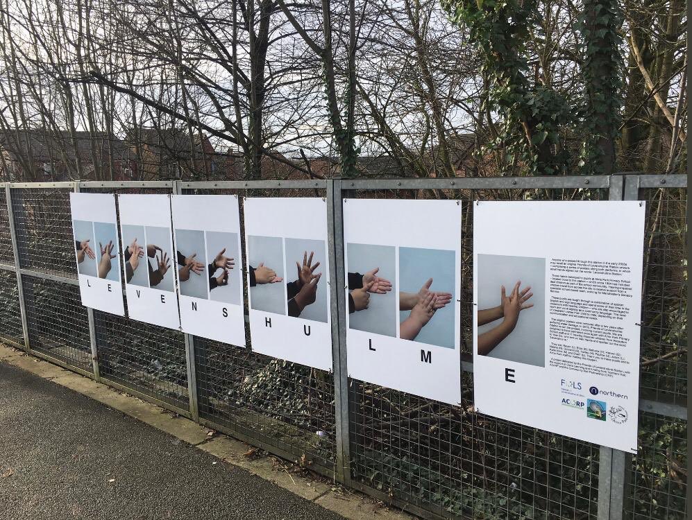kirwin_mc's tweet photo. Levenshulme train station - BSL platform signs- by our deaf kids-beautiful and unique sign https://t.co/ySMZ4eQYhC