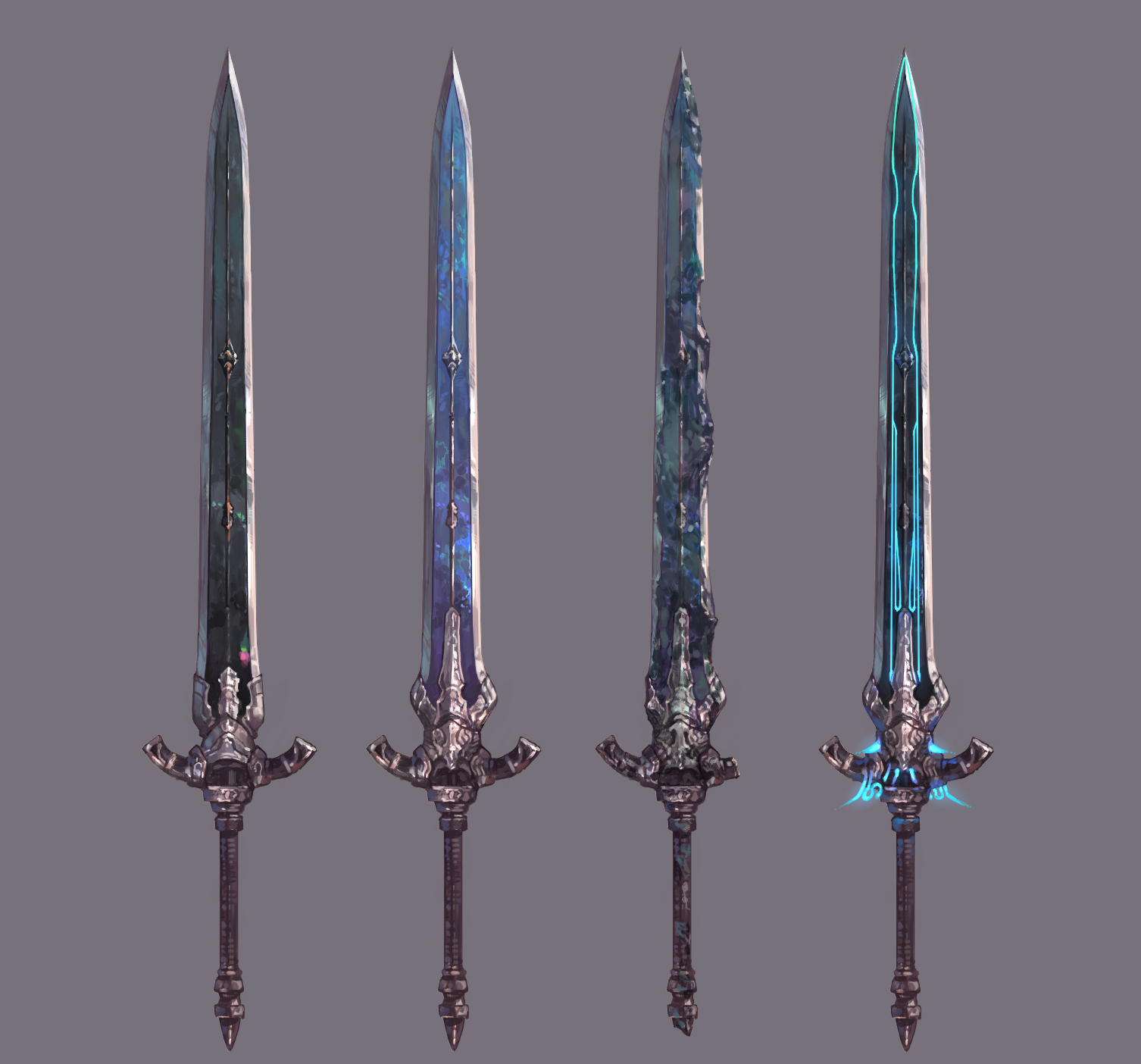 創 Taro So Taro アルトリウスの大剣4本を描いてみました 左からアルトリウスの大剣 黒 アルトリウスの大剣 青 深淵の大剣 そしてアルトリウスの大剣 シフ使用版 です シフが使っているアルトリ剣はネオンのように輝いてますね ボスを撃破