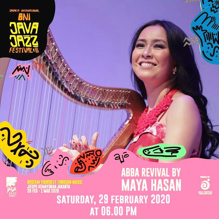 the_harpist's tweet photo. Terima kasih banyak kepada teman-teman yang sudah datang ke 16th Java Jazz Festival 2020 - ABBA revival by Maya Hasan ❤️❤️❤️ #tributetoabba #mayahasan  #harpist #javajazz2020 #abba #abbamania https://t.co/op7NTWoMqr