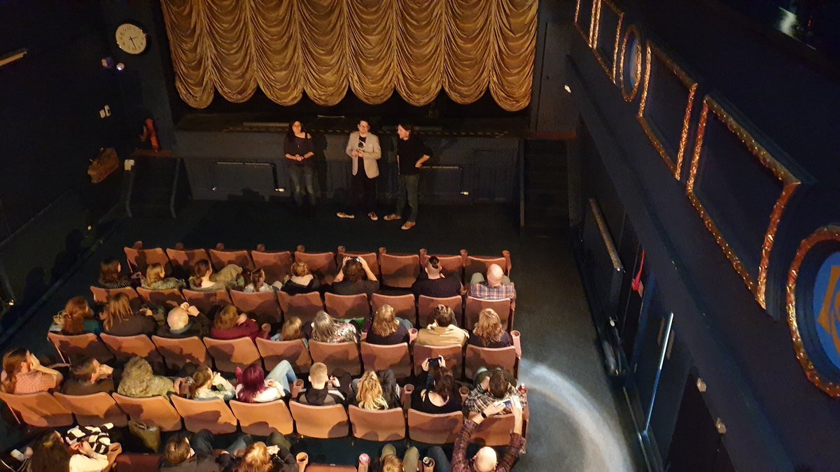 zomblogalypse's tweet photo. Fantastic photo of Hannah, Tony &amp; Miles introducing the movie to cast and crew last night at @RitzCinema. Such a brilliant response to the movie that had everyone buzzing all night: thanks to everyone who had a hand in making it. We can’t wait to unleash it on the world soon... https://t.co/yiIlAZuF6Y