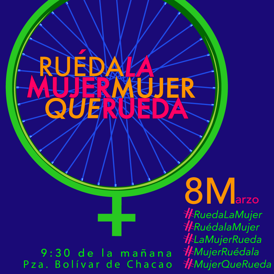 Los esperamos hoy junto a 
<a href="/BiciCulturaVe/">BiciCultura Venezuela</a>
 en la Plaza Bolívar de #Chacao para salir de allí y conmemorar este día de la forma más bonita que sabemos, Están todos invitad@s. <a href="/Chacao/">Alcaldía de Chacao</a>
<a href="/JairamNavas/">Jairam Navas</a> 
#RuédalaMujer #Caracas #ciclismo
#8deMarzo #DiaDeLaMujer #DiaInternacionalDeLaMujer