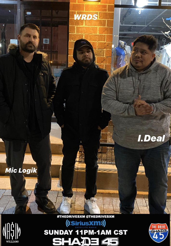 throwemC's tweet photo. This Sunday catch the Chi-Native team @idealraps @miclogik @WRDS87 1st single off their upcoming collaboration “Never Change” playing on Shade 45 - SiriousXM - The Drive SXM  with the best to do it @nasimwilliams_  between 11-1am CST.  🚀. #shade45radio #shade45xm #siriusxmradio https://t.co/6XCnZMY2cn