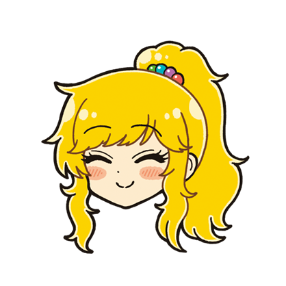 ohtsuki yui 1girl blonde hair solo closed eyes smile ponytail simple background  illustration images