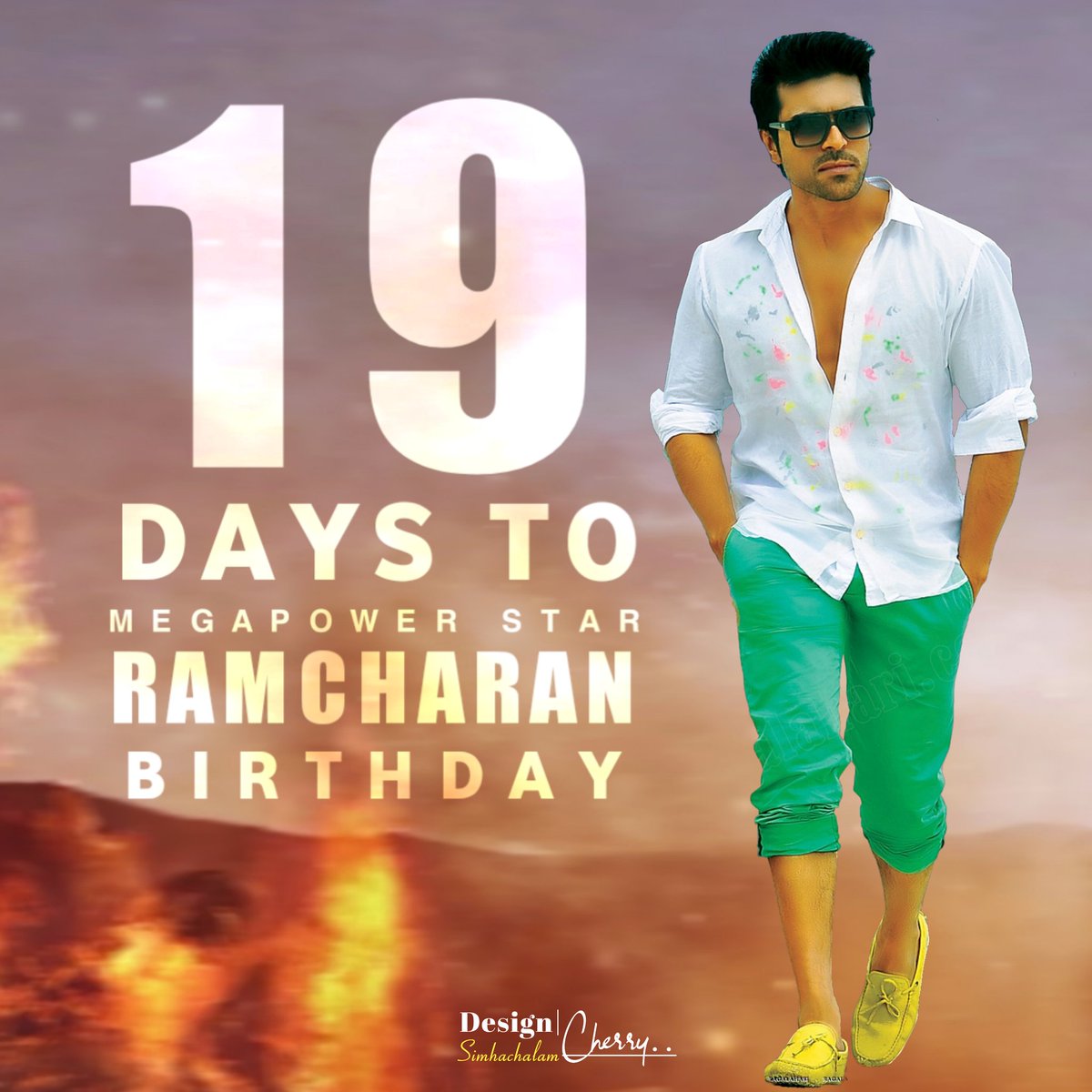 Simanchalcherry's tweet photo. 19 Days To MegaPowerStar #RamCharan Birthday 
Advance Happy Birthday Annaya 😍 https://t.co/Bm2drMWrXi