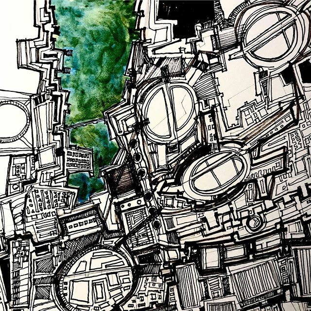 NullsetOver's tweet photo. Shadowcity fragment: f0720-wip
.
.
.
.
.
. #conceptartist #inkart #inkdrawing #markersketch  #handdrawn #cyberpunk #cyberpunkart #cyberpunkaesthetic  #cyberpunkstyle #fantasyart #penart #inkonpaper #sharpieart #drawingsofinstagram #scifiart #scifiartist … https://t.co/EcmW6qR7ug https://t.co/G8vOz5aLMb