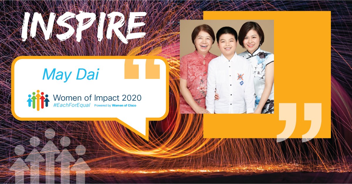 WomenOfCisco's tweet photo. What inspires me to be my best every day is to see my family smiling and knowing that I am the reason behind that smile. -May Dai #WomenofCisco #CiscoWOI #EachforEqual @CiscoAPAC https://t.co/Xn1q1yNaDn