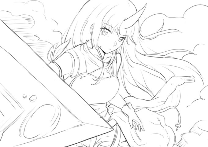 Wip 
I tried doing clean line art~ 