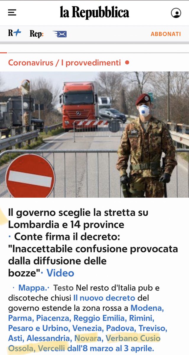 il_boieri's tweet photo. Cara @repubblica, ma dove sta scritto sul decreto che Novara, Verbano Cusio Ossola e Vercelli sono  #zonerosse ? Mala informazione o sbaglio io ? https://t.co/Sbriuj1xYs