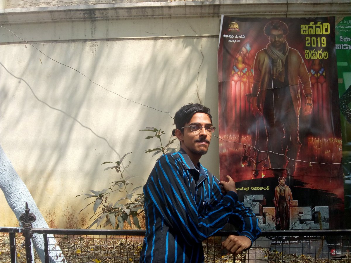 Rajini_Kadapa's tweet photo. #PettaPosters
#Hyderabad
#FilmNagar
Soldiers Just Know I Had Thalaivaar Dharshanam 🙏 In Film Nagar Hyderabad 🤘👇 Petta  Posters Are Still Running Successfully In Hyderabad https://t.co/qTpoxQNaAt
