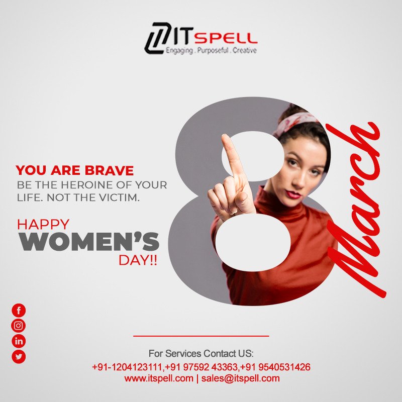 iTspellTech's tweet photo. Happy Womens Day

#womensday #startup #webdevelopment #appdevelopment #dynamicwebsite #graphicdesigning #digitalmarketing #noida #websitesecurity #itcompany #iTspelltechnologies https://t.co/iU6AC56xRT