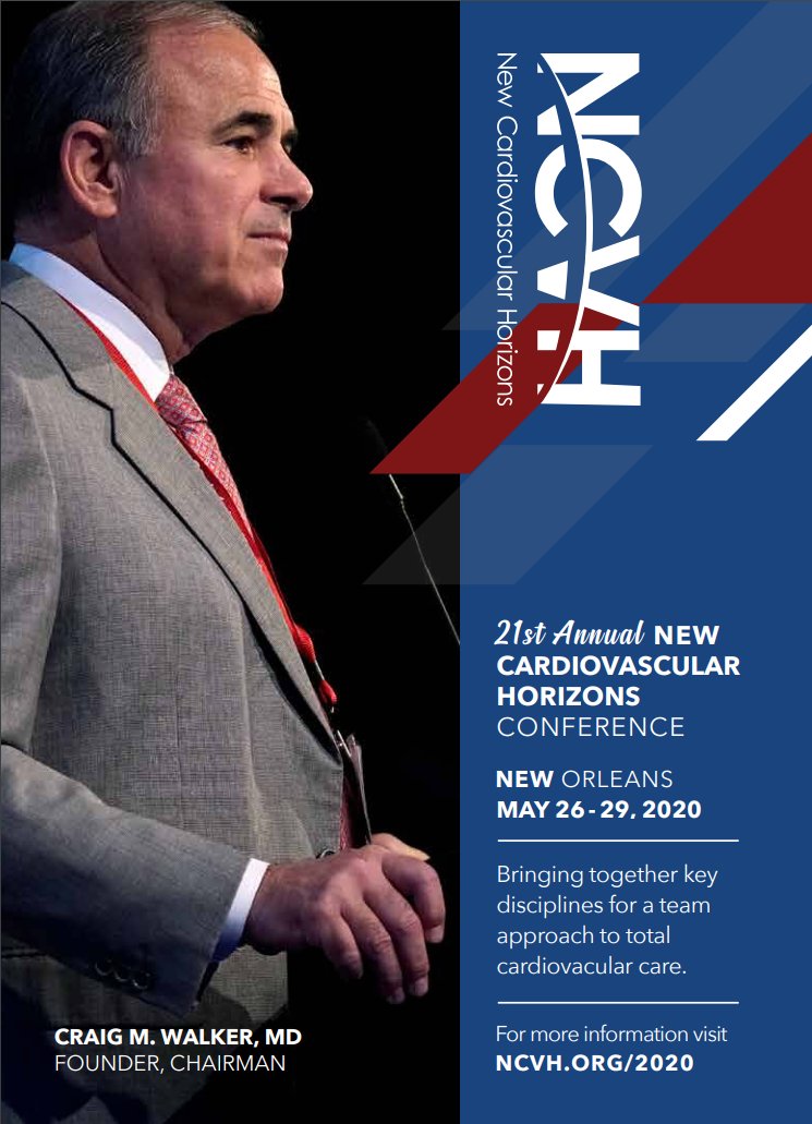Event : New Cardiovascular Horizons Fellows Course (NCVH 2020)
Specialty : Cardiovascular Disease
Date : 26 to 29-May-2020
Location : New Orleans,LA,USA
For more details visit our website medconfworld.com
#medicalconference2020 #cme #cardiovasculardisease #neworleans #USA