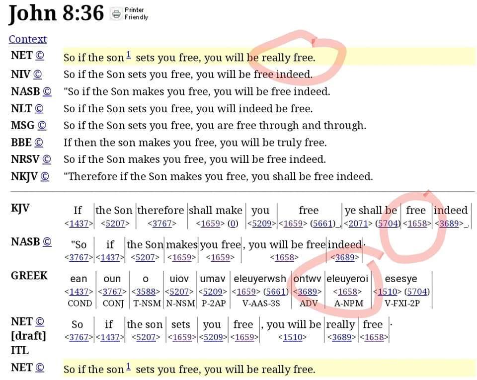 N_ata6ha's tweet photo. @weronski @stevencbradley @nancy5nunes @benyamin818 Joh 8:36 So if the Son (#Jesus) sets you free, you will be really free (from the yoke of bondage: 1st five books of Bible: #Torah / #LawOfMoses and it's customs and even war in the flesh = free from #OldTestament to follow Jesus in the #NewTestament: #NewCommand of LOVE ) https://t.co/gQi5vFmEUy