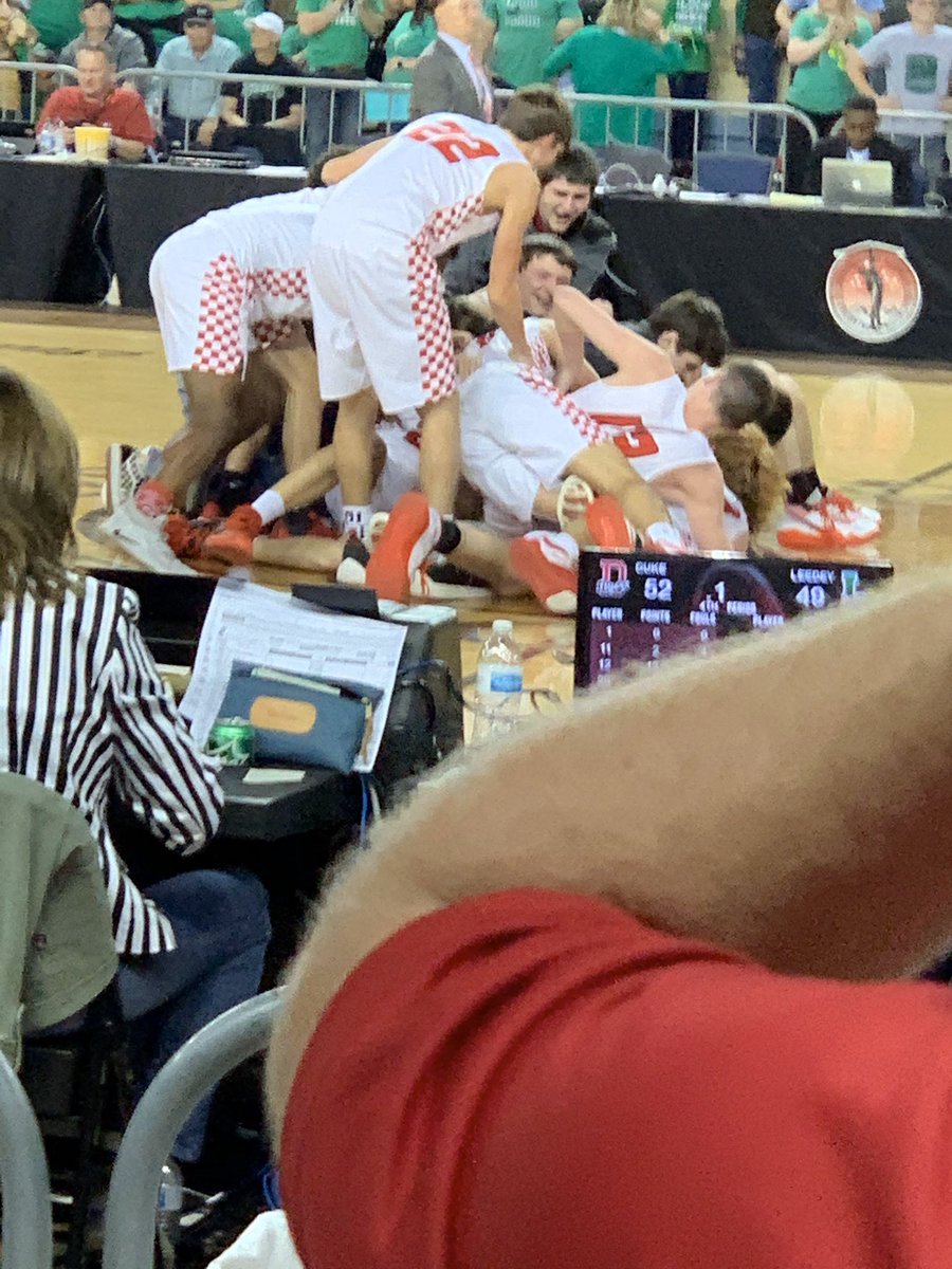 GageMilner13's tweet photo. We finally did it! We are State Champs baby! This has been such an amazing year and I’m so proud of all my guys. #DukeTigerDNA #statechamps https://t.co/vDVL414IOh