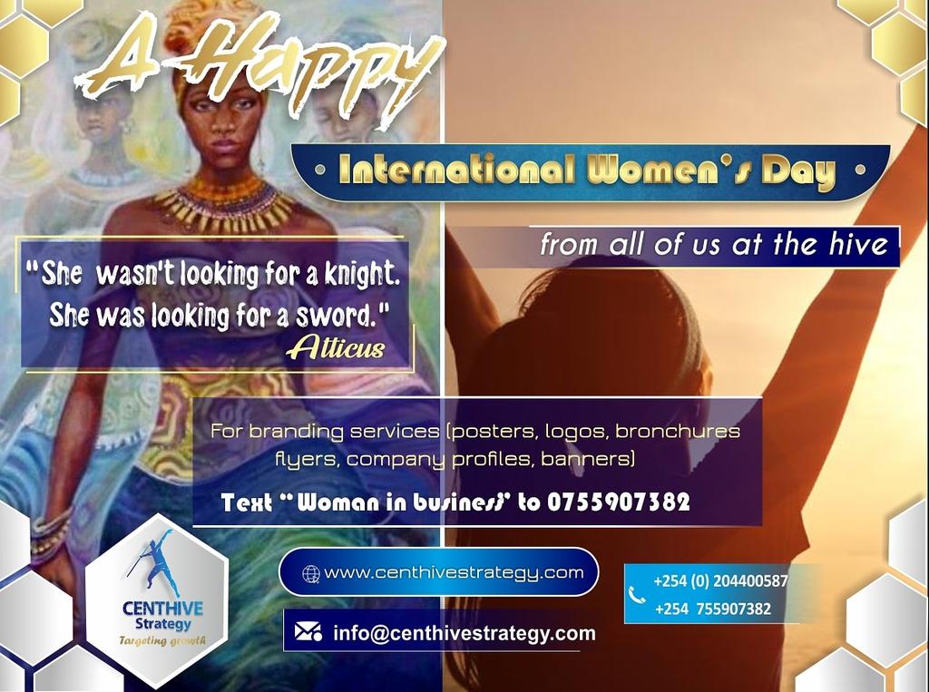 CenthiveS's tweet photo. To all who have dared to be great and to the women who incubate greatness, a happy international women's day from all of us at the Hive.
#InternationalWomenDay2020
#internationalwomensday
#ImagineCenthive #ImagineGrowth https://t.co/FXhKEjMNt7