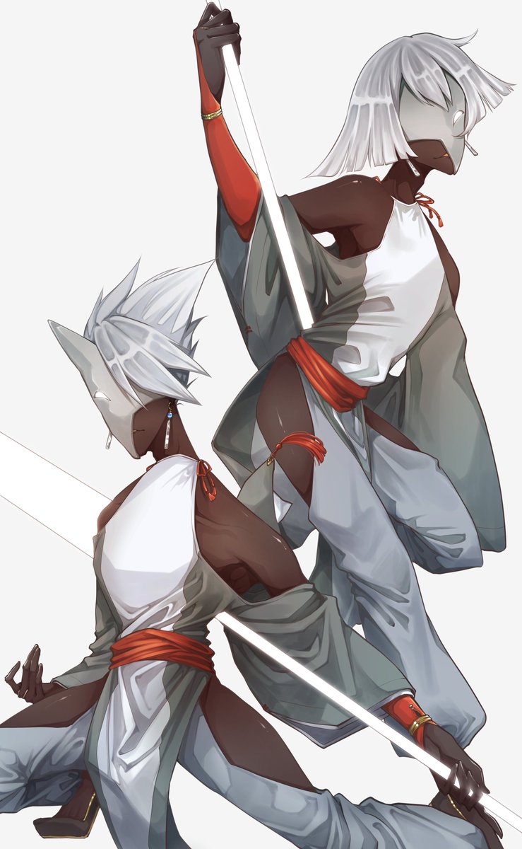 Sky星を紡ぐ子供たち 峡谷の双子さんの創作衣装 Hammpennのイラスト