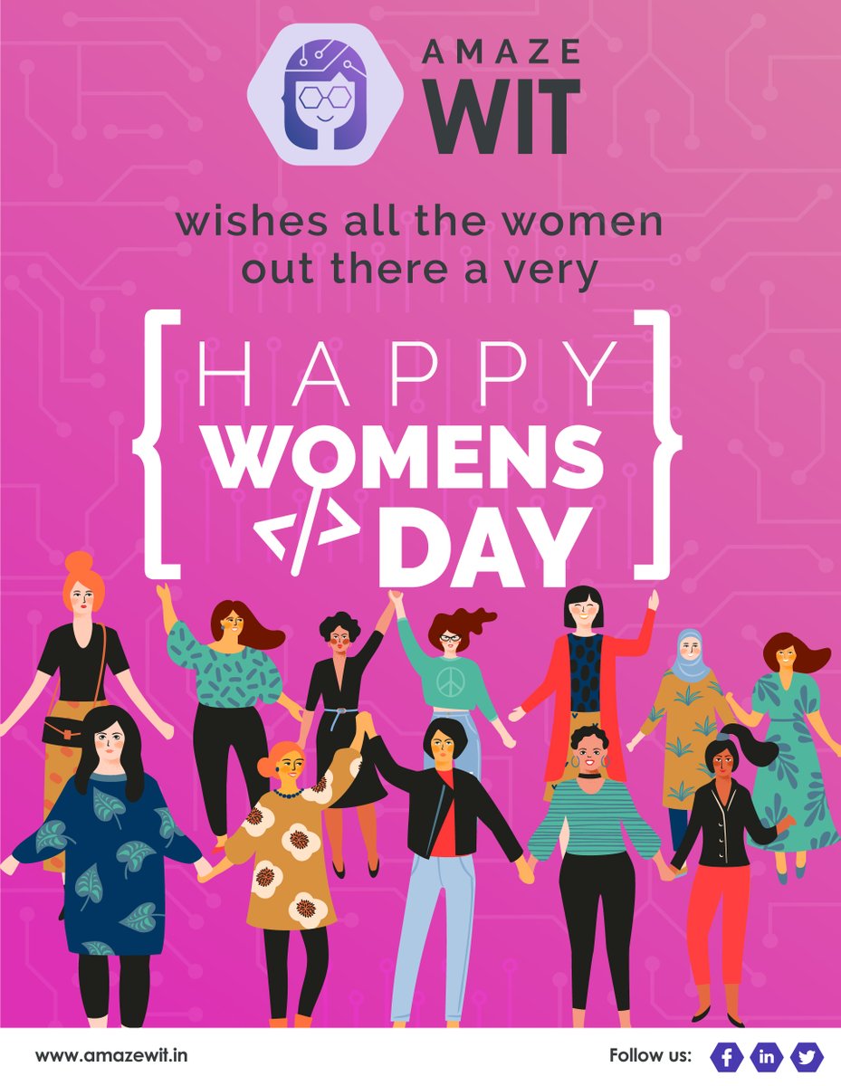 AmazeWiT's tweet photo. “To tell a woman everything she cannot do is to tell her what she can.” –Spanish Proverb
AmazeWiT wishes every woman out there a very Happy Women's Day! #IWD2020 #InternationalWomensDay2020 https://t.co/ukzcUqYg6J