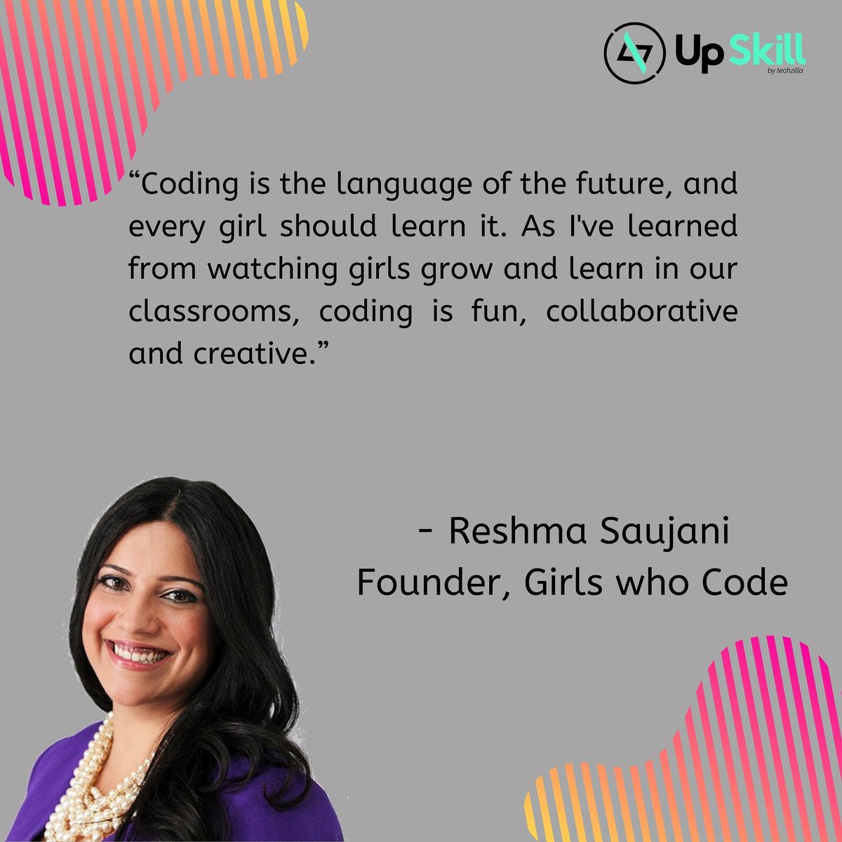 Ground0ai's tweet photo. "When we teach girls to be brave and we have a supportive network cheering them on, they will build incredible things, and I see this every day".

Happy Women's Day!

#SheInspiresUs #ReshmaSaujani #GirlsWhoCode #BraveNotPerfect #HappyWomensDay2020 #womenintech #womenwhocode https://t.co/ohUWSunuVC