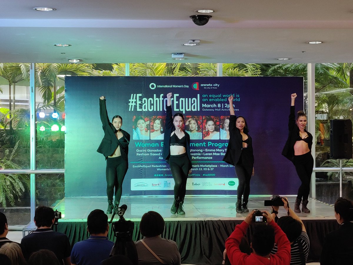 diyarista's tweet photo. NOW: #Addlib Ladies performance at the #EachForEqual Woman Empowerment Program at the Gateway Mall, .@AranetaCity #IWD2020 #CityOfFirsts .@inquirerdotnet .@Inq_Lifestyle https://t.co/UbjFk2e9EG
