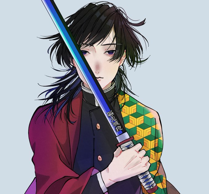 躑躅(つつじ)さんがTwitterに投稿した冨岡義勇(鬼滅の刃)のイラスト。
