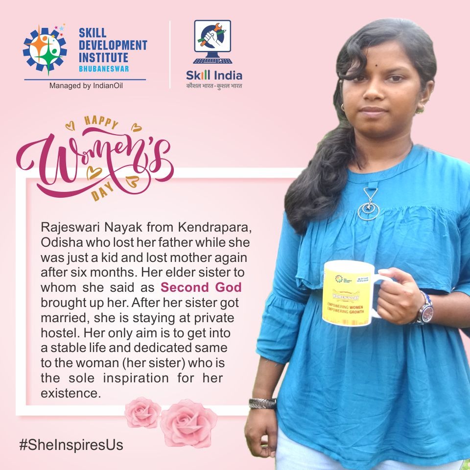 SDIBhubaneswar's tweet photo. Rajeswari (God's Own Girl) shared how life played jokes on her (post death of parent) and what way her Elder Sister (she called #SecondGod) inspired her to stand up. She is hopeful that Skill Development at SDI would be the turning point. #InternationalWomensDay #SheInspiresUs https://t.co/IcOFbCOofq