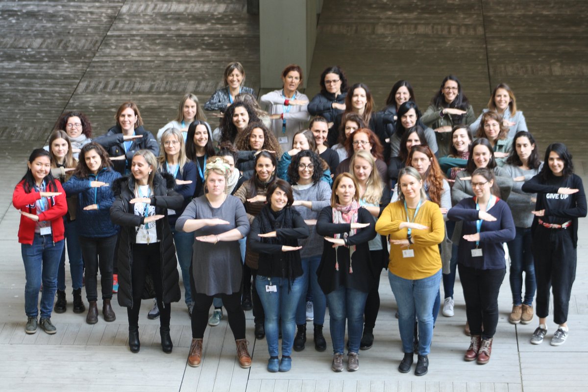 CRGenomica's tweet photo. Today is #InternationalWomensDay! A time to celebrate women's achievements and to take action for equality. An equal world is an enabled world and at the #CRG women say let's all be #EachforEqual 
#IWD2020 #WomensDay #8M https://t.co/iI8rJcv18G