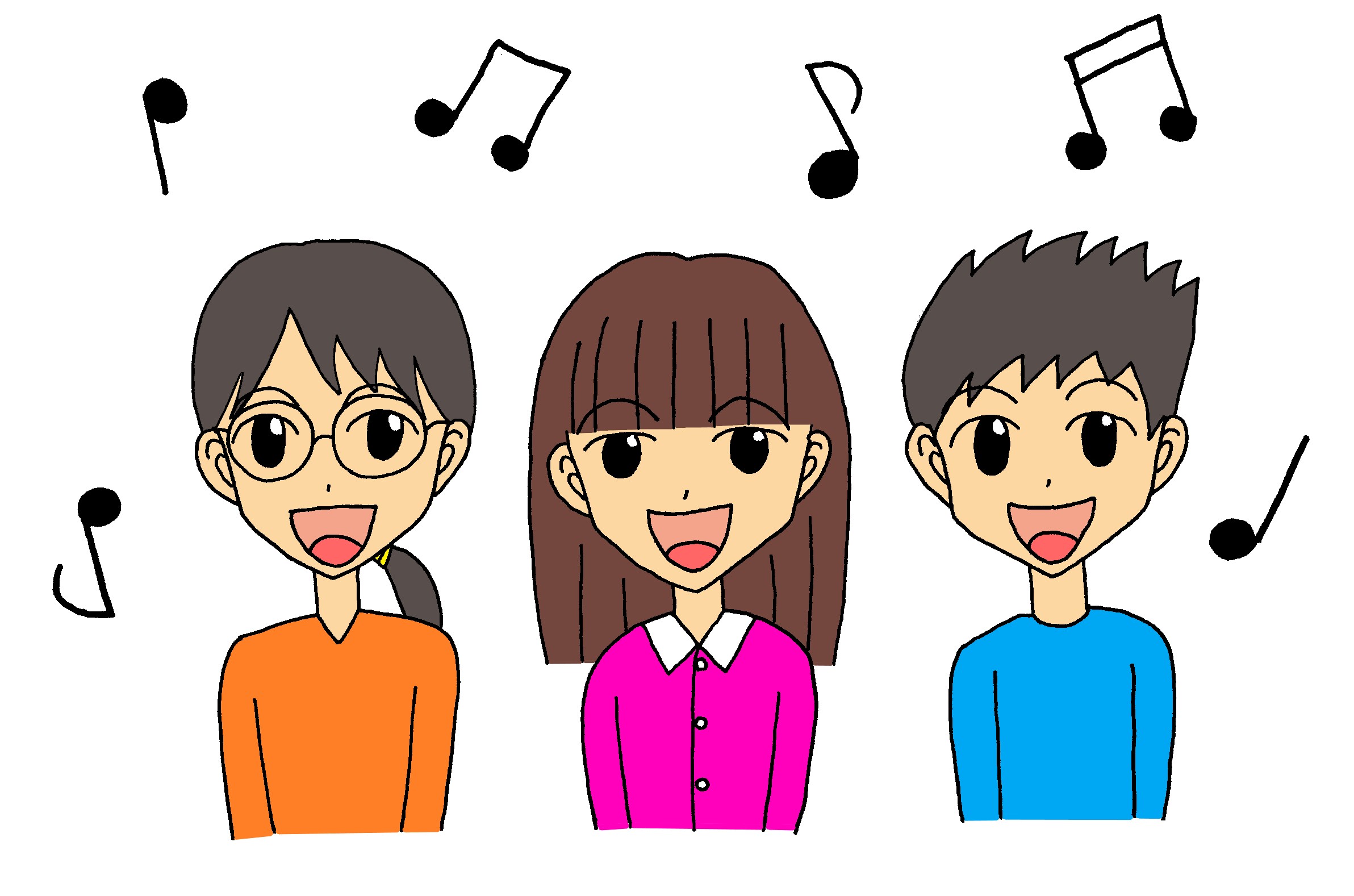 なんかい先生 法則化サークルなんかい 合唱のカラーイラストです 音楽 合唱 歌う 音楽室 イラスト 学校 T Co 6rnyembscj Twitter