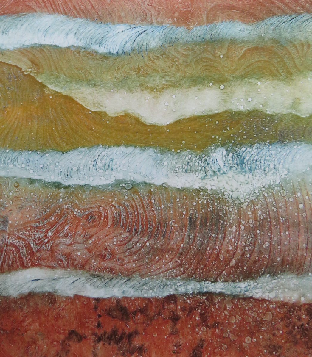 Waves based on recent visits to the coast - 1st of a little series of #monoprints from earlier in the week