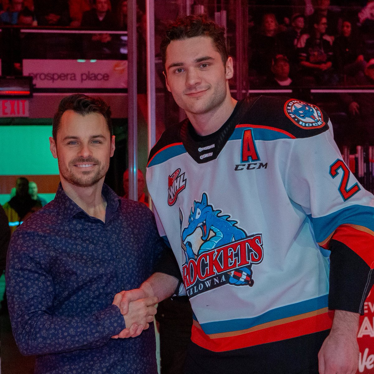 Congratulations to Cole Schwebius (January) and Matthew Wedman (February) on being named the Rockets <a href="/AndresExperts/">Andre's Electronics</a> Player of the Month before the game tonight! 🎮🕹️🚀