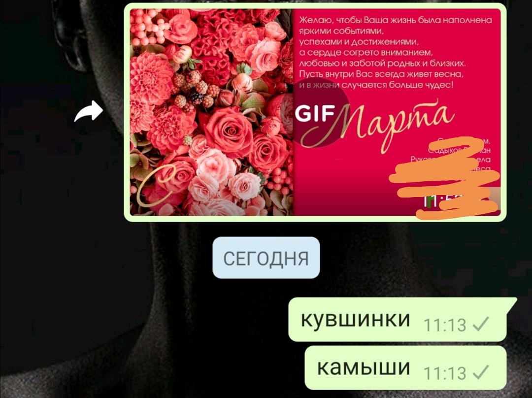 Бывший муж заблокировал в ватсапе. Использую этот чат для заметок.