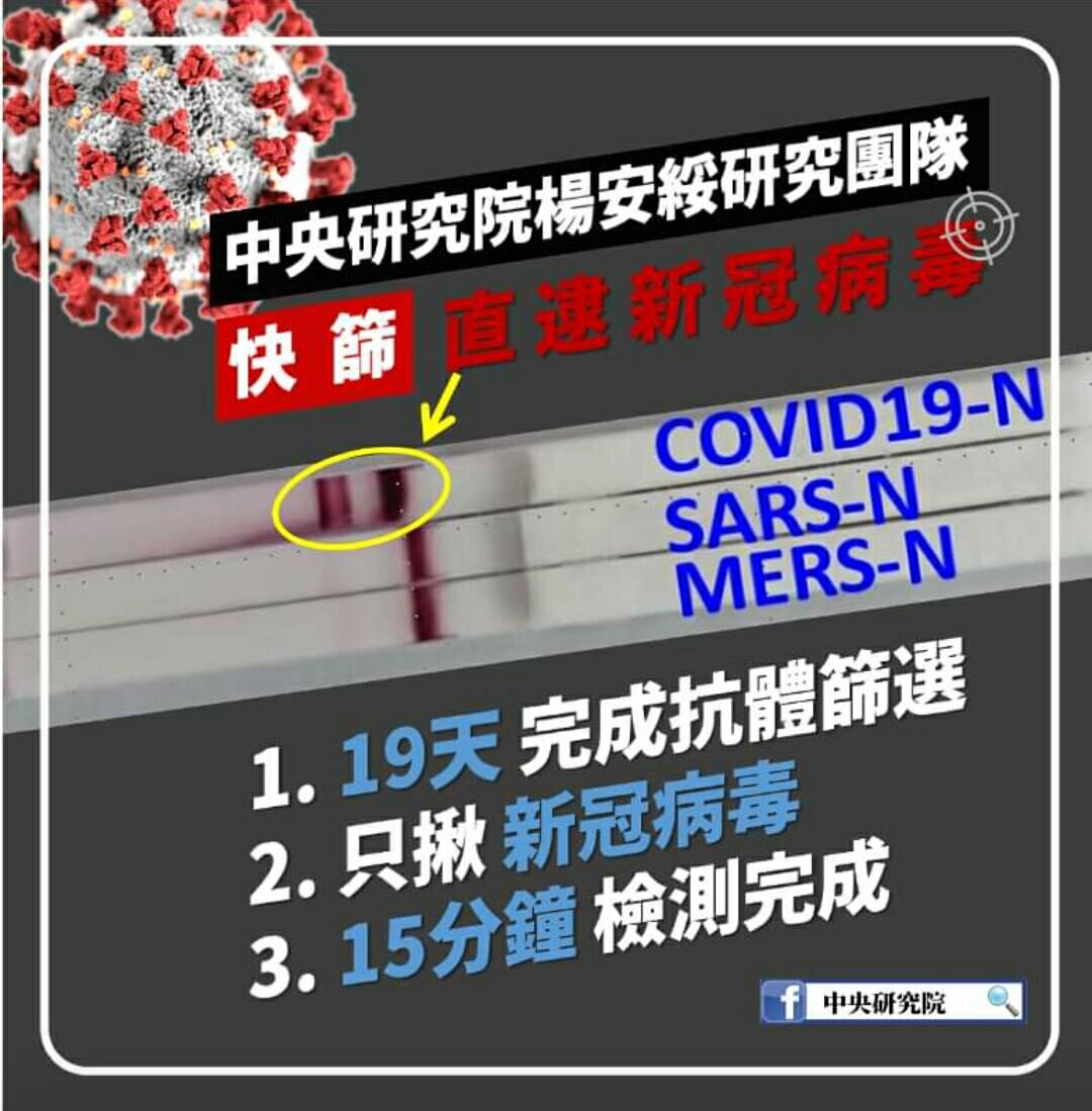 ETBA_tw's tweet photo. One team of Academia sinica just developed antibodies for a 15min immune-based diagnosis test for #coronavirus

https://t.co/ObZDQvWeeU https://t.co/7jyxYpf1PH