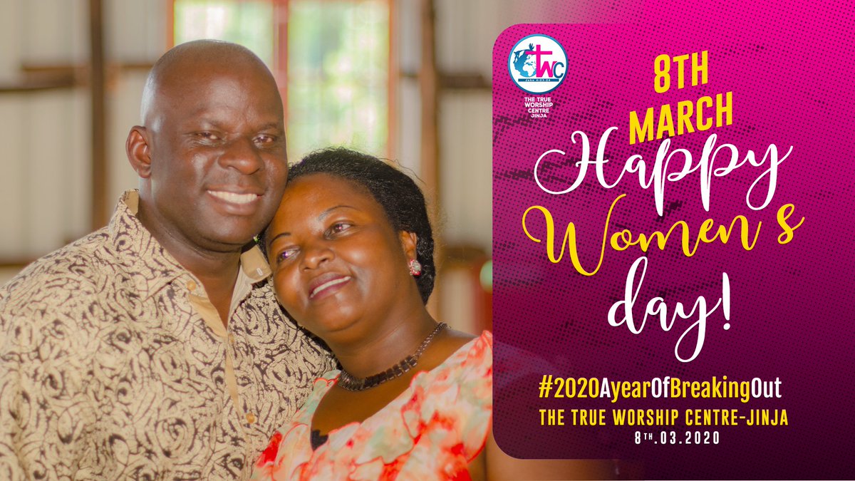 TWCJinja's tweet photo. Psalm 46:5
"God is in the midst of her; she shall not be moved; God will help her when morning dawns."
.
God is with women always, and even in the most difficult of times... https://t.co/gXfVMEVfN7
.
Bishop Sityo Robert &amp; wife, Sarah Sityo wish you a #HappyWomensDay2020 https://t.co/hpNOh5dbeA