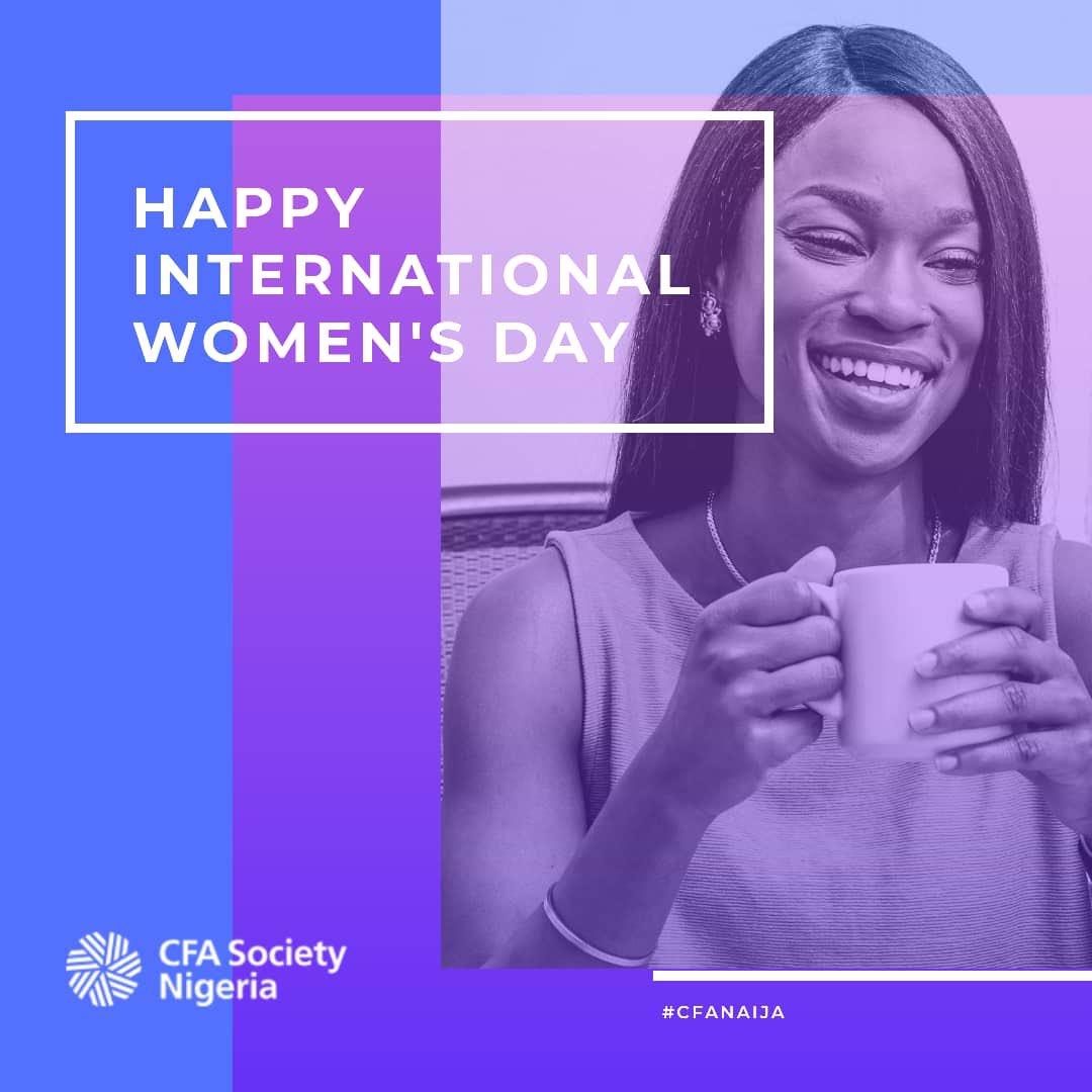 Let’s create a future that is diverse, open and free. Happy International Women’s Day to all the strong women in our community and beyond. Cheers to Generation Equality.

#IWD2020 #EachForEqual #CFANaija #WomenInFinance