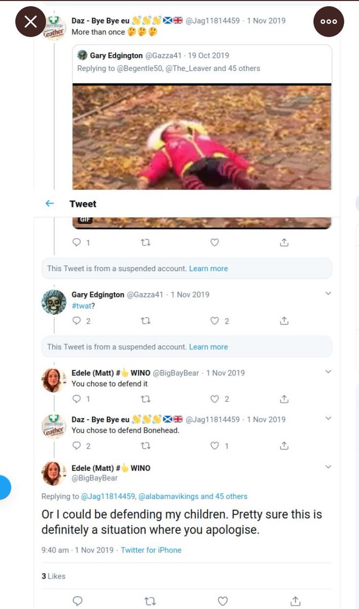 BigBayBear's tweet photo. So he claimed he never got involved with the sharing of my kids pictures and that nasty day. I posted the xo Bi he lied again saying he was never suspended ... read it and weep 

Shay not the only one trying to delete evidence btw https://t.co/ROTHOV9G57