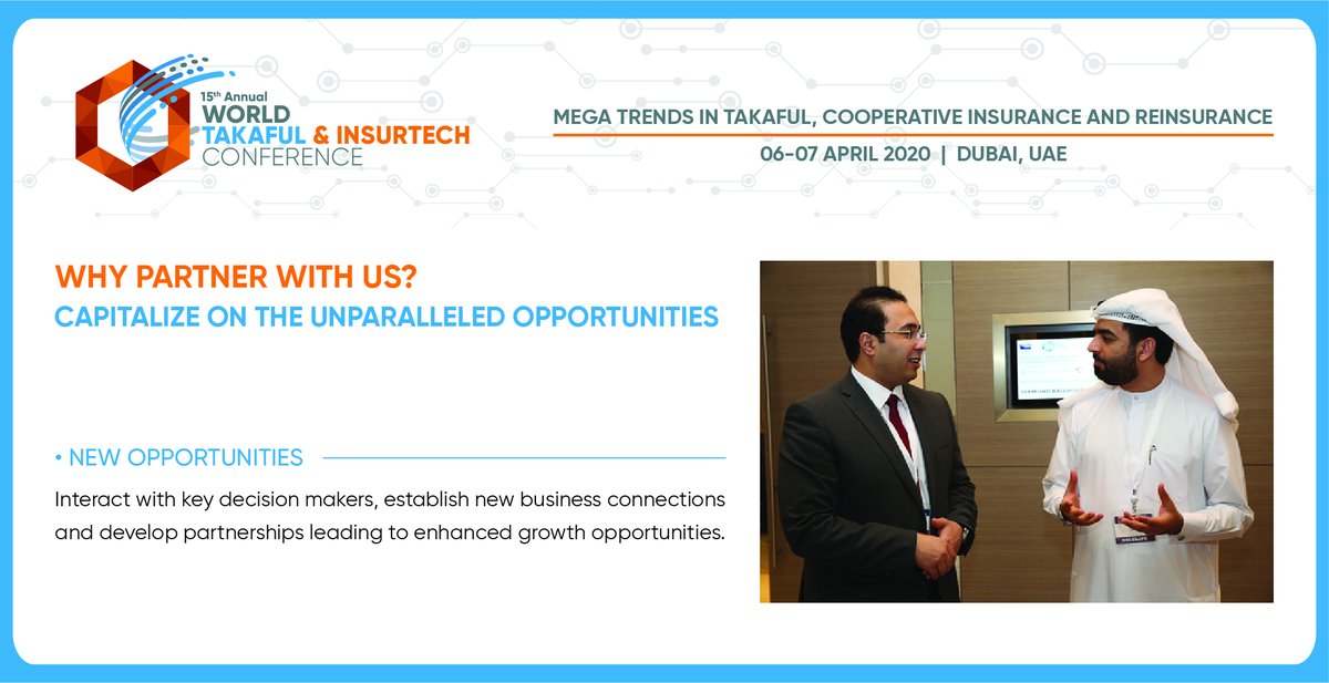 Engage with Top Executives from leading Insurance &amp; Takaful Industry. Showcase your services to C-Level participants from Insurance &amp; Takaful Industry. Book your seat now at 15th <a href="/WorldTakaful/">WTIC 2020</a>: bit.ly/2RTtqCb More Info: wtic2020.com #WTIC2020 #WorldTakaful20