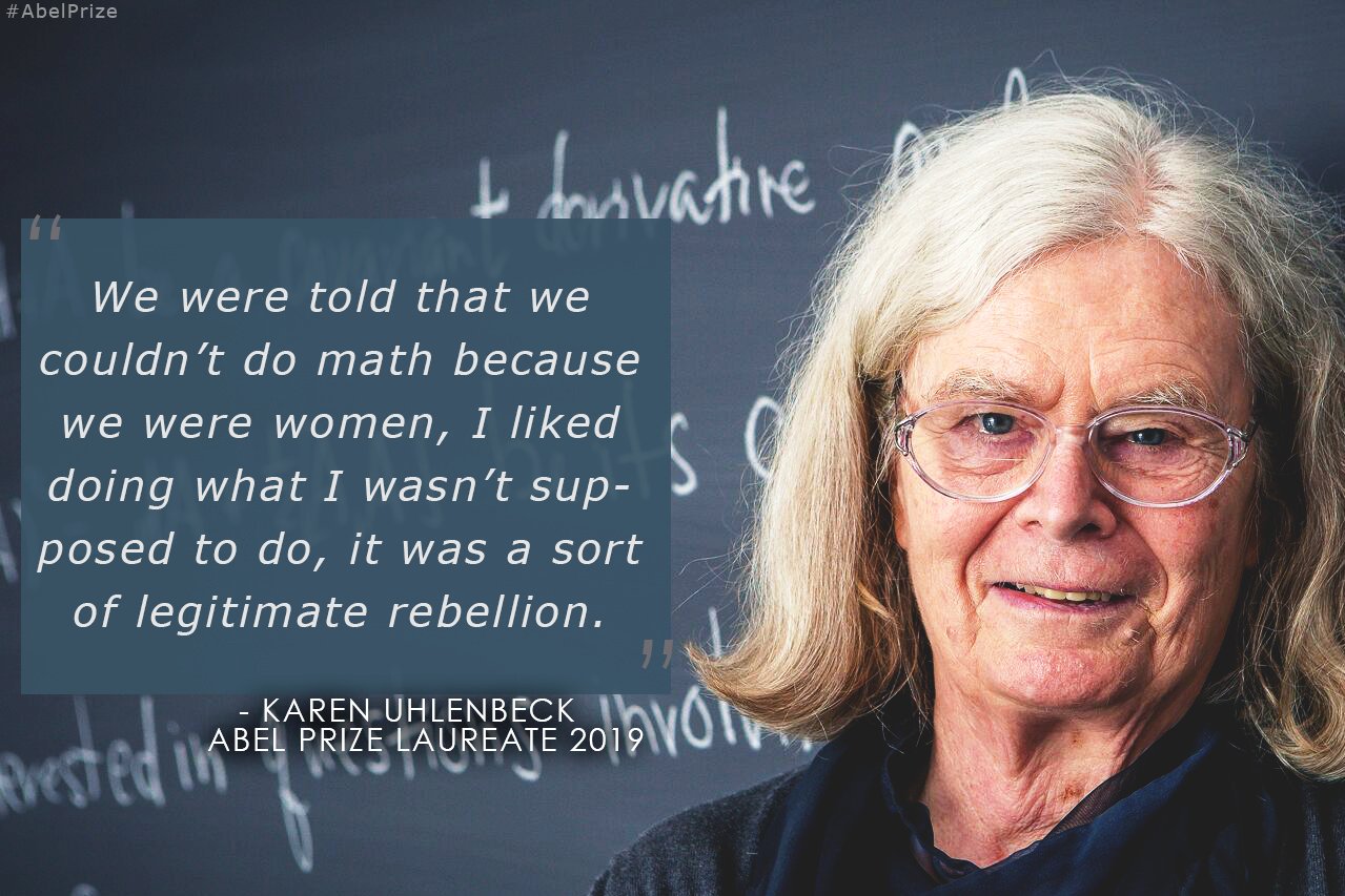 Leraar op school vuist doden The Abel Prize auf Twitter: „"We were told we couldn't do math because we  were women." Karen Uhlenbeck proved her peers wrong. And she has since  contributed to paving the way for