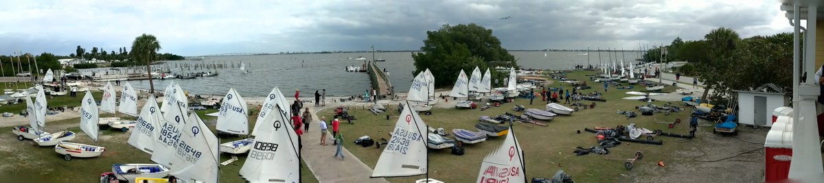 We are back. Colors are about to start. Greens are getting on the water too. Good day. <a href="/USOptiSailing/">USODA</a>