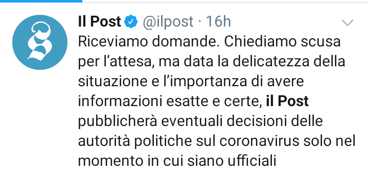elleati's tweet image. Oggi mi sono abbonata a
@ilpost, la testata che, con coscienza e professionalità, non ha pubblicato il DPCM, quando ancora in bozza. Il giornalismo serio va incentivato.@lucasofri