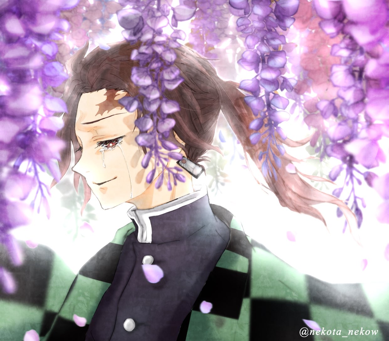 猫田ネコヲ 表情練習お題 2rt 泣き顔 If柱炭治郎 背景迷った挙句藤になった笑 泣き顔より藤の花が拷問のようだった こっちが泣きたい 笑 初めて藤の花描いたけどもう無理ぽ 3 ヽ 鬼滅の刃絵描きさんと繋がりたい 鬼滅の刃イラスト 竈門炭治郎