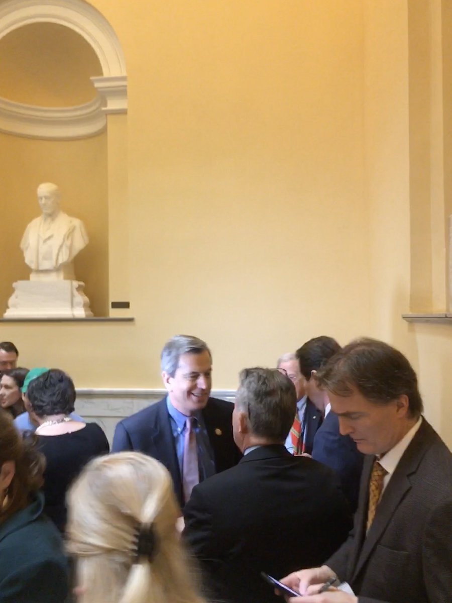 EdenBrownInk's tweet photo. #audubon volunteers rejoiced with legislators on Friday morning as #vcea passes. Hard work by #sierraclub and #wofaVA and many other groups who want a #cleanvirginia https://t.co/uz4hAdG1lu