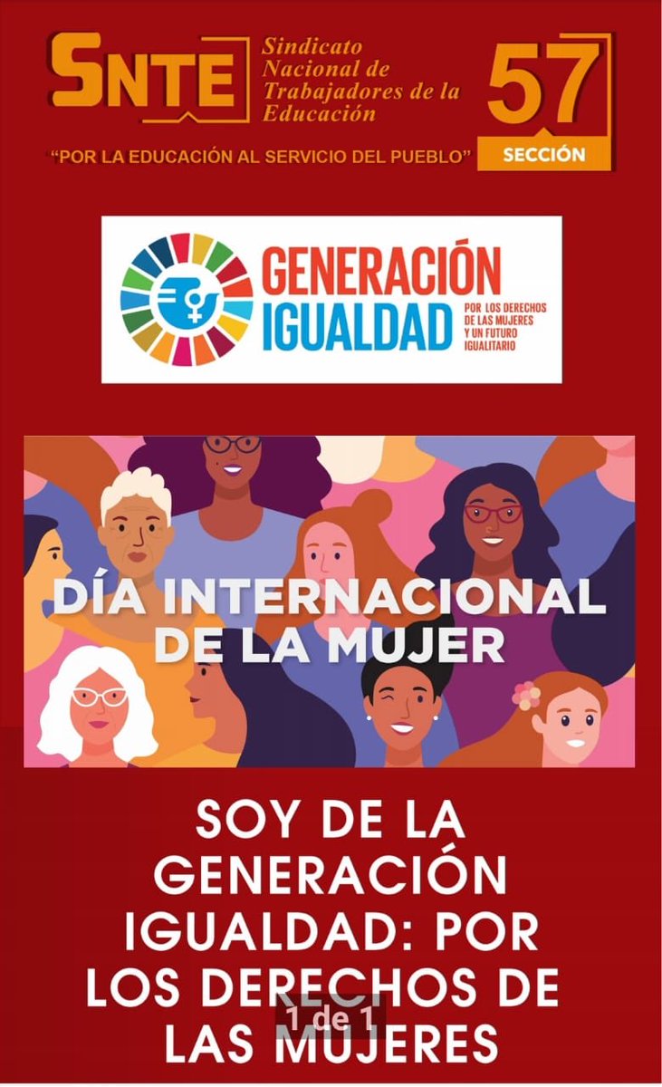 snteseccion57's tweet photo. #SNTEconEllas 🙋‍

🤚 La igualdad es un derecho ✅ no un privilegio 🚫 #8Marzo 🗓 #DiaDeLaMujer 👉#NingunaEsNinguna✔

#InternationalWomenDay2020

#findesemana #felizdia #8M2020 #WhoIsON #KKvMS Excelente Domingo #ProvaDoAnjo #RayadosPorRG #ComoHombre #InternationalWomenDay2020 https://t.co/mIwMLD6xpL
