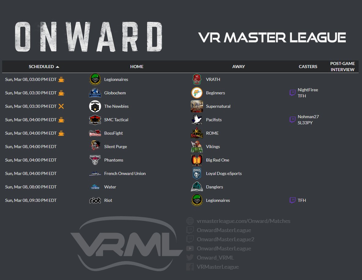 Onward VR Master League tweet media