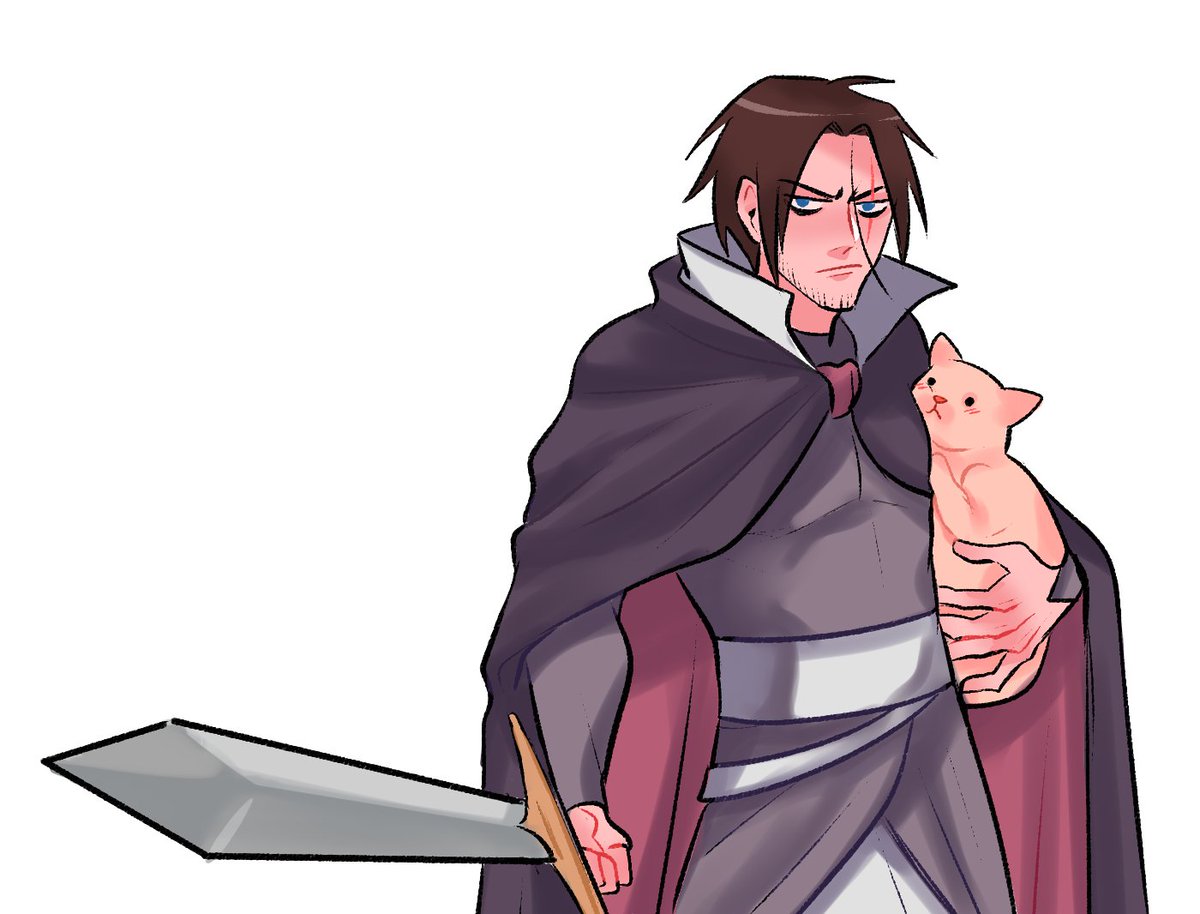 ploless's tweet photo. trevor belmont
last son of belmont, 
monster hunter,
also protector of cats. https://t.co/rO8O4vfk9D