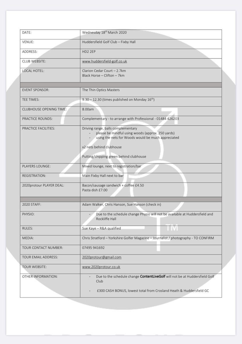 2020protour's tweet photo. With entries coming in for @CroslandHeathGC on 16th March and @HuddersfieldGC on 18th March we felt why not get your player info out now π₯
Please see the attached pictures!
Any questions please get in touch! #MiniTour ππ½
https://t.co/SXjpx0YyAV https://t.co/SQlkhxdXJm
