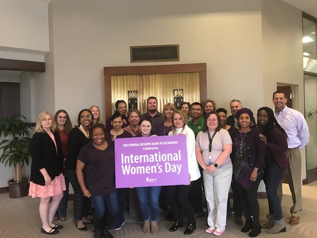 Today we wear purple to celebrate the achievements of #FedWomen. We work together to achieve gender equality with the support of Generating Recognition of Women (GROW) to promote, recognize and respect the value of women and encourage their development. #EachForEqual #IWD2020