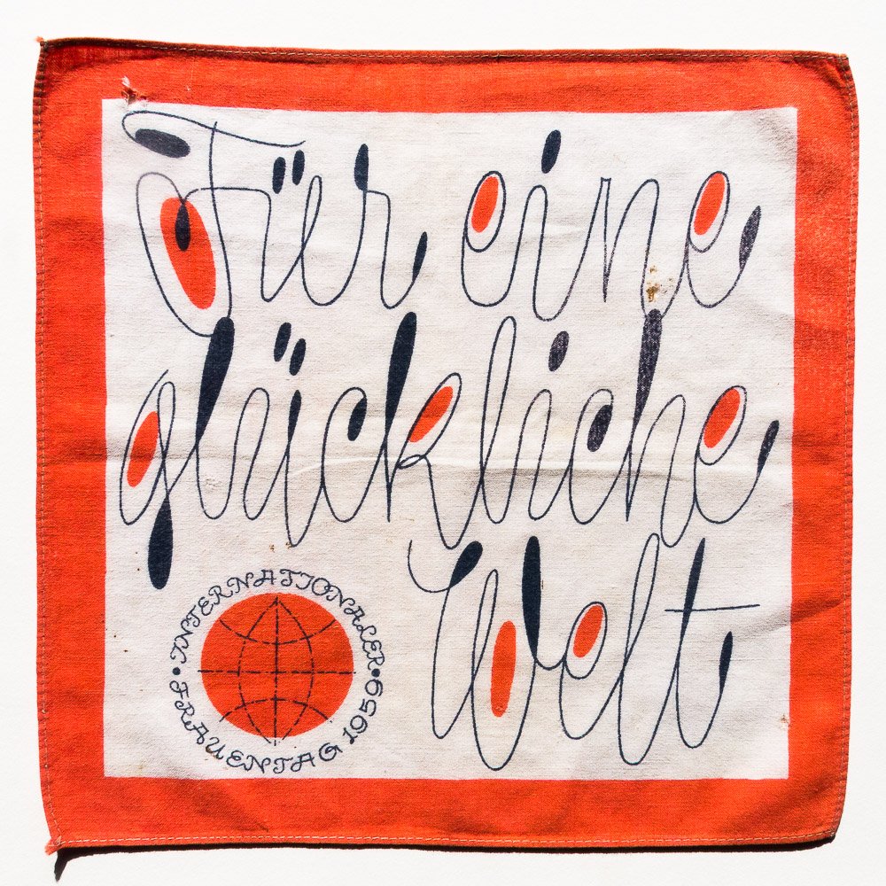 KimKaefer's tweet photo. #InternationalWomensDay, handkerchief 1959, Germany https://t.co/JgoImNuda5