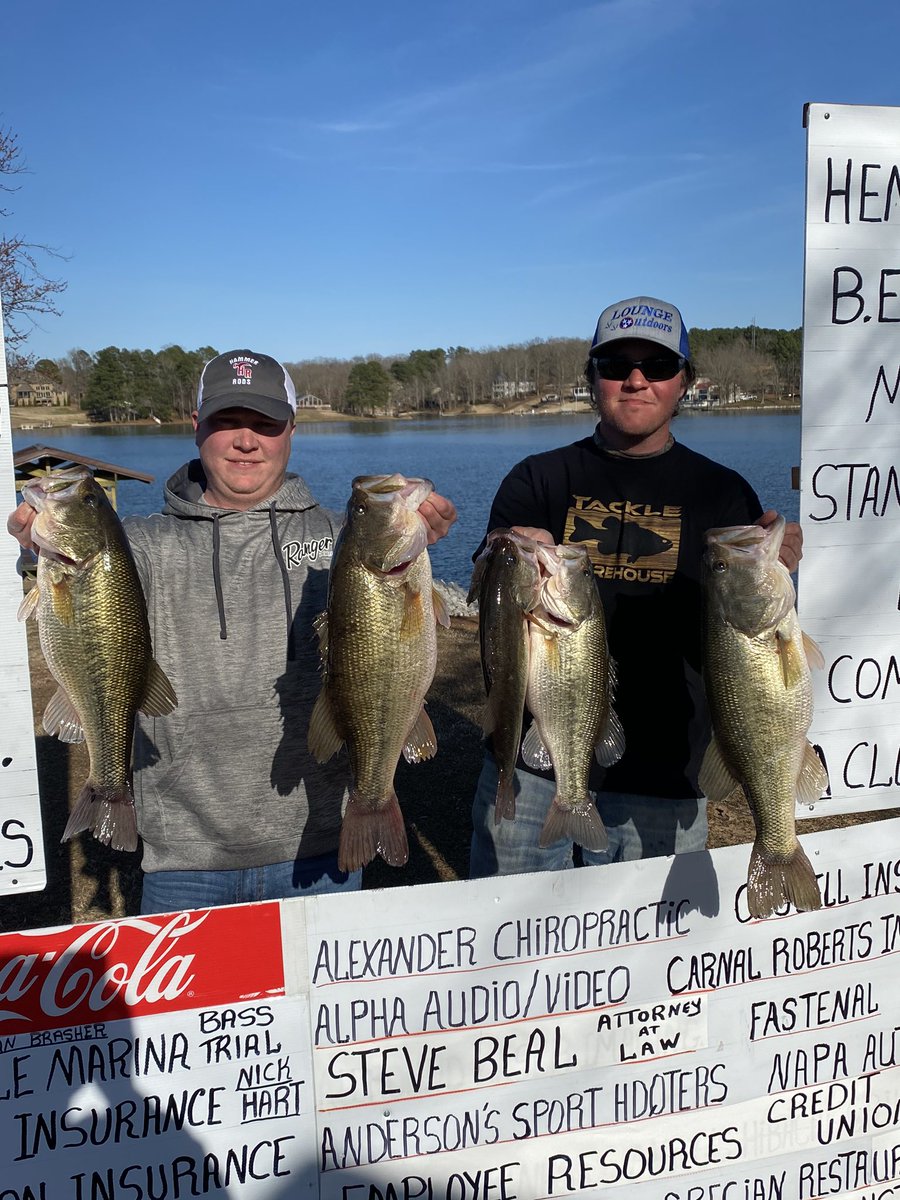 ZachLeeper's tweet photo. First place and big fish in the Coke tournament with a 25.83 and a 7.77 kicker with Colton. #MercuryProTeam #PowerPole #SolarBat https://t.co/Q7n6lfJTAx