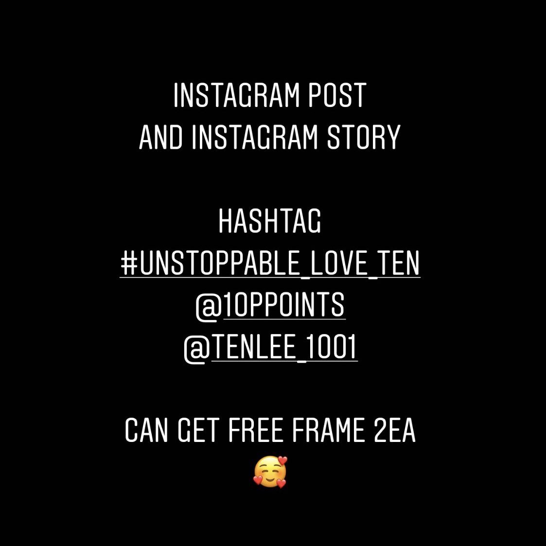 ✨ <a href="/10points_TEN/">10POINTS</a> 
𝟮𝙉𝘿 𝙀𝙓𝙃𝙄𝘽𝙄𝙏𝙄𝙊𝙉 𝙄𝙉 𝘽𝙆𝙆 

🖤💛🤍ถึงแม้งานจะจบไปแล้ว แต่ทุกท่านที่มาร่วมงานยังร่วมสนุกเพื่อลุ้นรับเฟรมได้นะคะทั้งทาง twitter และ Instagram🤍💛🖤

ขอให้โชคดีค่ะ
#𝙪𝙣𝙨𝙩𝙤𝙥𝙥𝙖𝙗𝙡𝙚_𝙡𝙤𝙫𝙚_𝙩𝙚𝙣
#멈출수없는사랑_𝟭𝟬 
#TEN #텐 #เตนล์ #李永钦