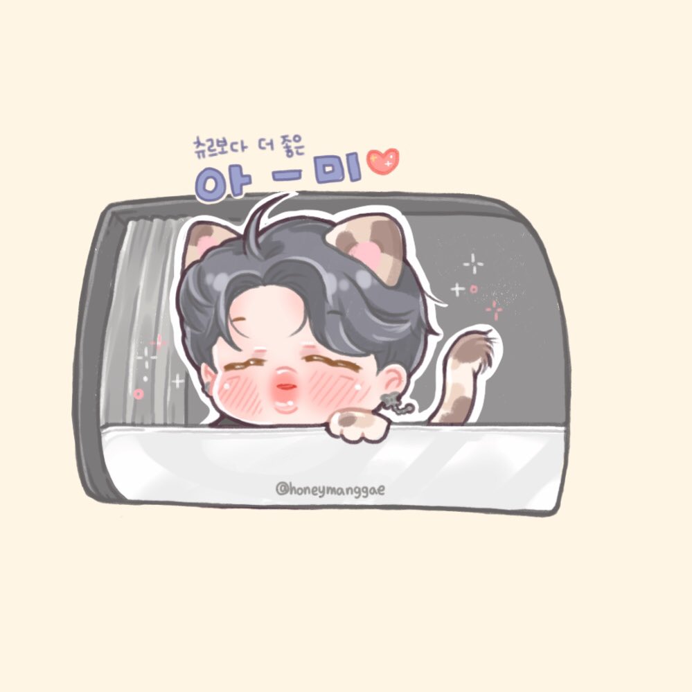honeymanggae's tweet photo. #지민 #JIMIN @BTS_twt 
(냐냐냥냐냥옹)                                (고양이소리!!)
          °.                                                        °. https://t.co/8u6suXRNgf